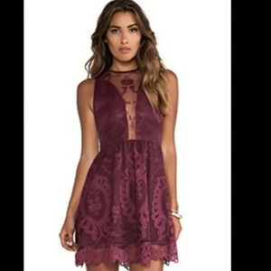 For Love & Lemons Lulu Lace Mini Dress